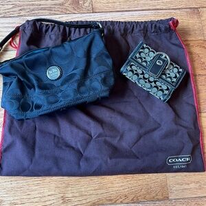 Coach small bag and wallet with dust bag